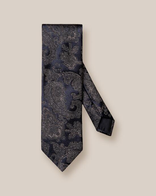 Schwarze Paisley-Abendkrawatte &ndash; Glitzereffekt